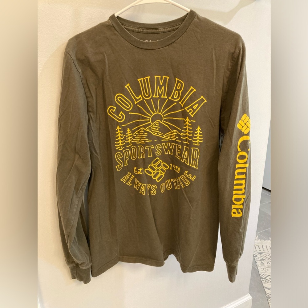 Columbia sportswear always outside Graphic long sleeve Shirt Mens medium